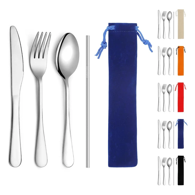 Ensemble Couverts Portables Kyraton - Set 4 Pices - Camping Voyage