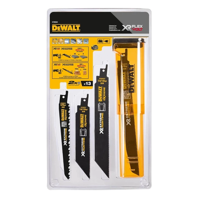 Juego de 8 hojas de sierra sable Dewalt XR Extreme Runtime DT99551QZ - ¡Duraderas y robustas!