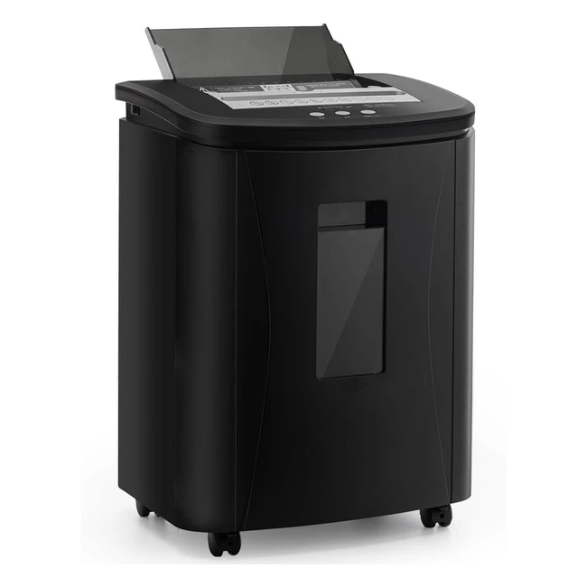 Bamboosang Auto Feed Paper Shredder 150 Sheet Micro Cut Heavy Duty - P4 Security Level - Quiet Operation - 40 Min Continuous Run Time - 25L Pullout Bin