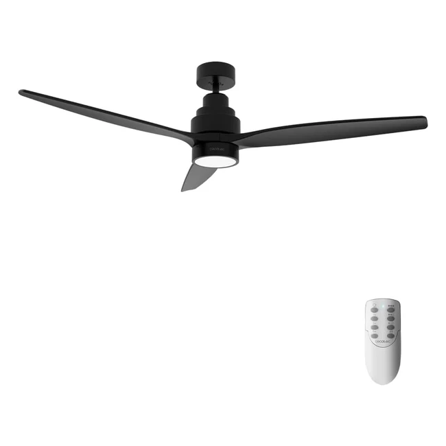 Cecotec Deckenventilator EnergySilence Aero 5350 Schwarz 30W 132cm DCMotor LED Fernbedienung Timer