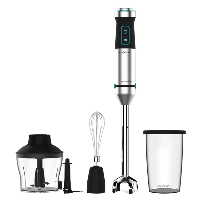 Cecotec Hand Blender Power TitanBlack 1500 XL Cream Crush 1500W