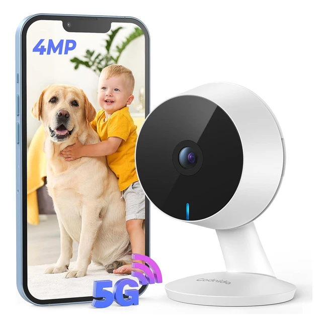 Codnida 4MP Telecamera Wifi Interno - Visione Notturna - Registrazione 247 - Ri