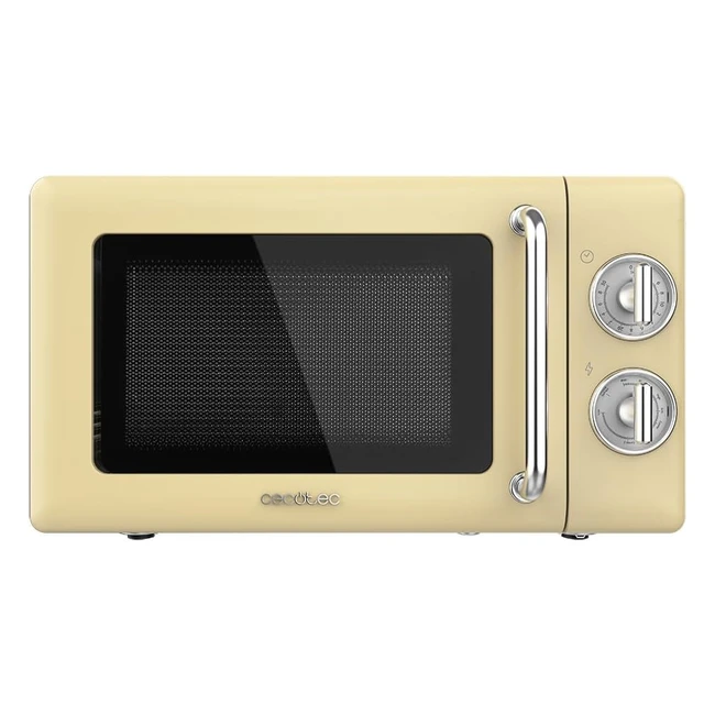 Cecotec Mikrowelle mit Grill ProClean 3110 Retro Yellow 700 W 6 Stufen Timer