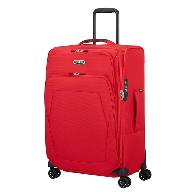 Samsonite Spark SNG Eco Spinner Equipaje de Mano M 67 cm - Rojo Fiery Red - Maleta Mediana Ampliable