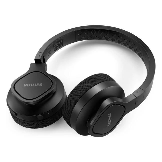 Philips TAA4216BK kabellose On-Ear Bluetooth Sportkopfhörer - leicht und robust - waschbare Ohrpolster - IP55 Schutz gegen Staub und Wasser - bis zu 35 Stunden Wiedergabezeit - schwarz