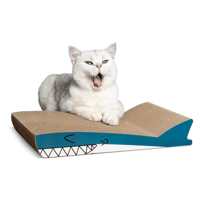 Conlun Cat Scratcher Cardboard Large Shark - Durable Reversible Design