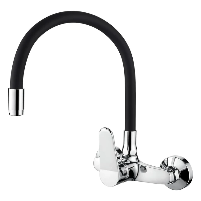 Grifo de Cocina Pared Ibergrif M165592 Monomando Negro - Premium