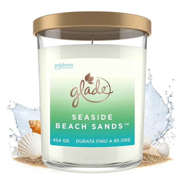 Candela Profumata Glade Seaside Beach Sands 454gr - Durata 85 Ore - Oli Essenziali