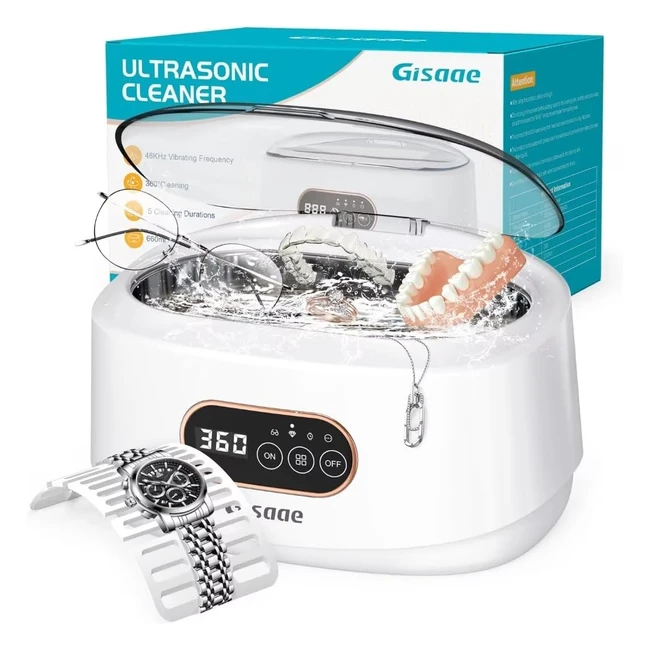 GISAAE Ultraschallreiniger 48kHz Brillenreinigung 660ml - Uhrenstand  Reinigung