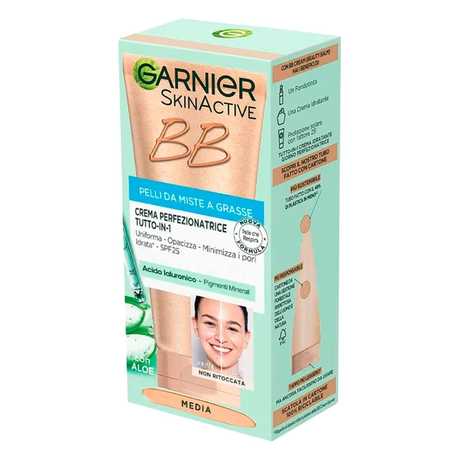 Garnier BB Cream Opacizzante SkinActive SPF 25 - Tonalità Media