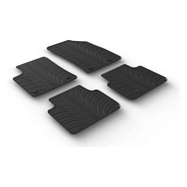 Tapis de caoutchouc Gledring pour Opel Crossland X 62017 - T-Profil 4 pièces