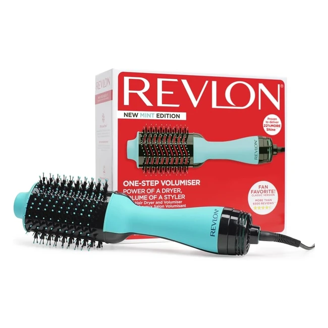 Revlon Sèche-Cheveux Volumisant Salon Menthe Nouvelle Édition OneStep Technologie Ionique et Céramique Cheveux Longs et Mi-Longs RVDR5222MUKE