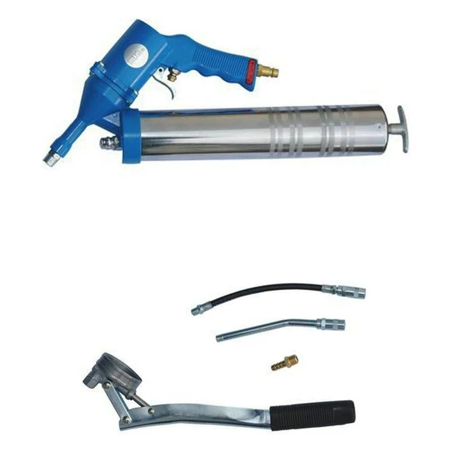 Pistolet à graisse GDE 40053 - Air comprimé bleu 28 bar - Haute qualité