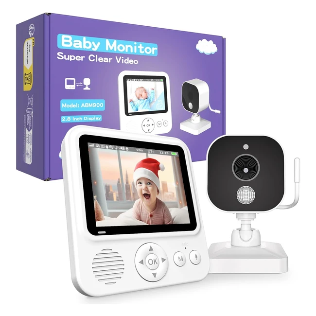 Obvhnua Baby Monitor 28 Pollici 720p Zoom Vox Visione Notturna Bidirezionale