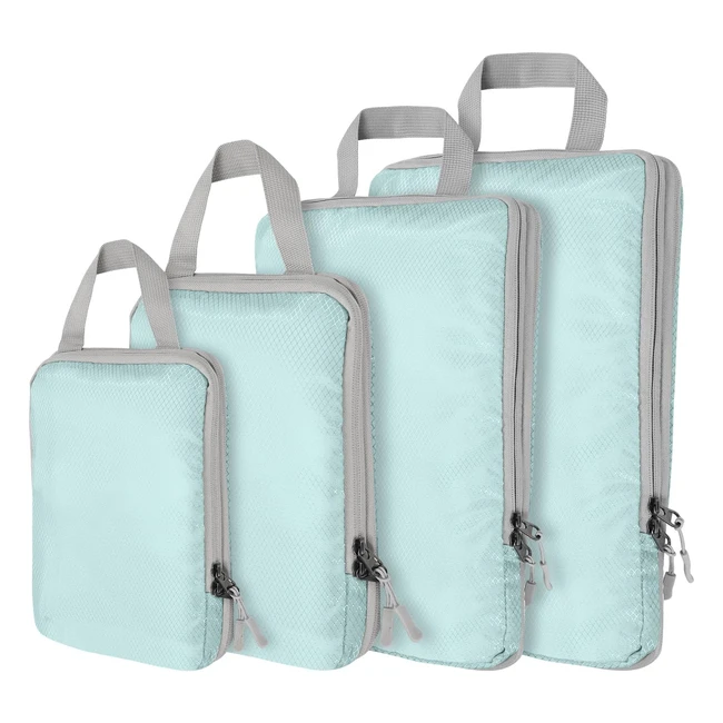 Compression Packing Cubes Set - Ultralight Travel Essentials Organizer Bags Dura