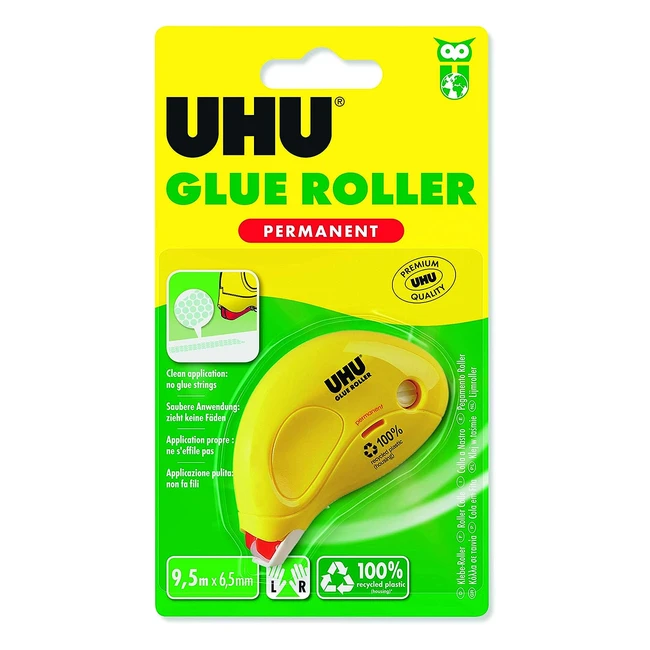 UHU Kleberoller Glue Roller Permanent 95m x 65mm - Dauerhaftes Verkleben von Pap