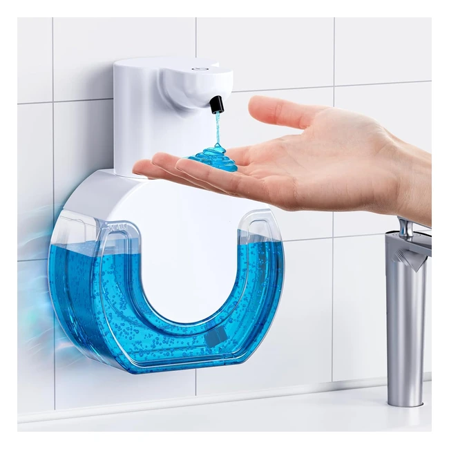 Dispenser Automatico Bagno 420ml USB Ricaricabile Schiuma 4 Livelli Regolabili