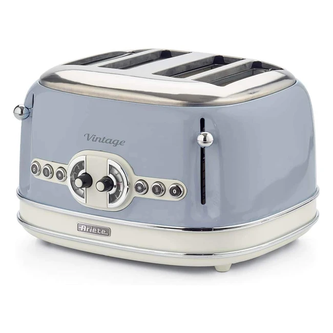 Ariete 15605 Vintage Toaster - 4 Scheiben Blau 6 Rststufen