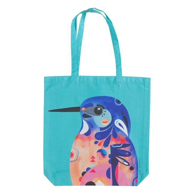 Maxwell Williams Pete Cromer Large Tote Bag - Azure Kingfisher Print - 100 Cott
