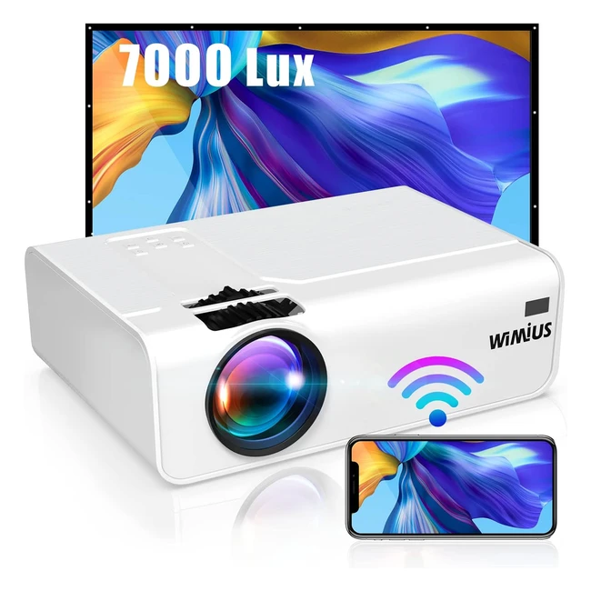 Proyector WiFi Portátil Wimius 12000 Lúmenes Full HD 1080P LED 100000 Horas