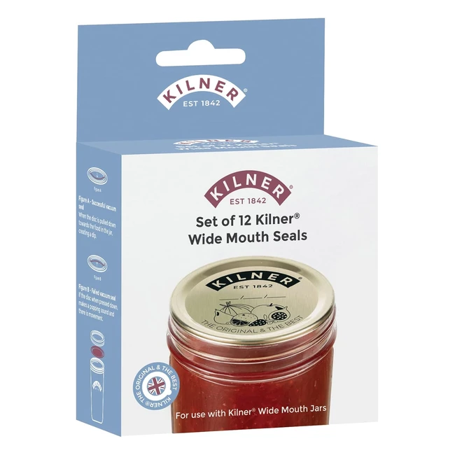 Kilner Set of 12 Tin Wide Mouth Seals - Air Tight  Leakproof