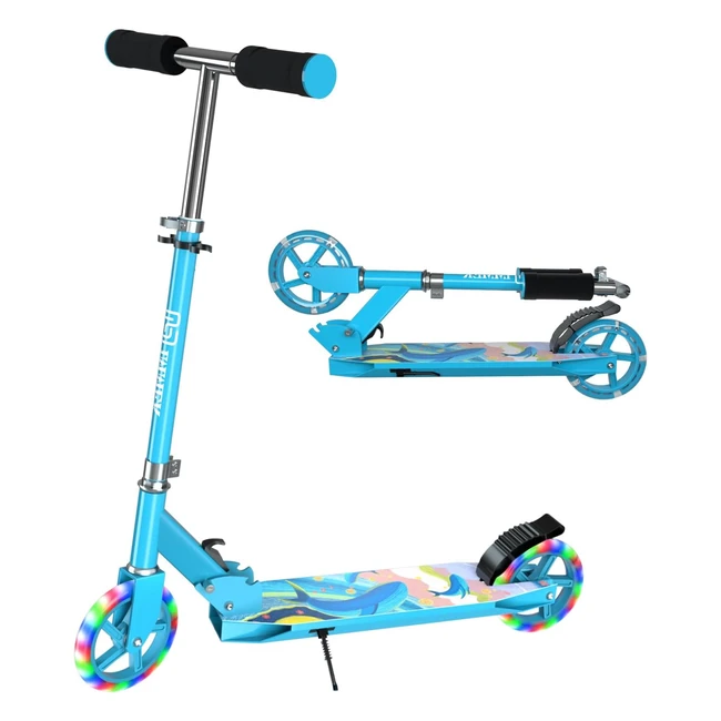 Monopattino Immek 2 Ruote LED Pieghevole Regolabile per Bambini - 80kg