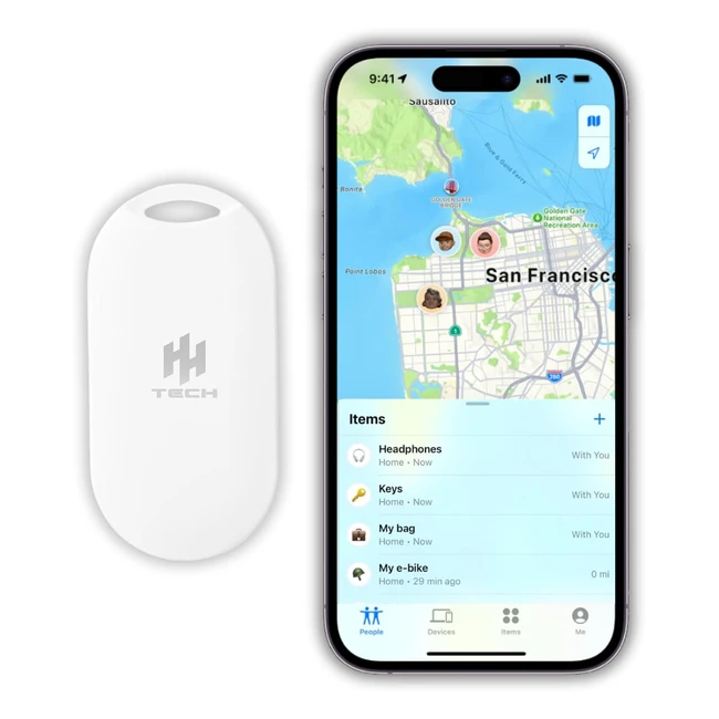 Smart Tag Oval for Apple iOS Item Tracker Key Finder - Worldwide Tracking
