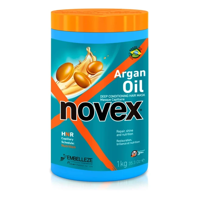 Mascarilla Novex Aceite de Argán 1kg - Repara, Hidrata y Nutre