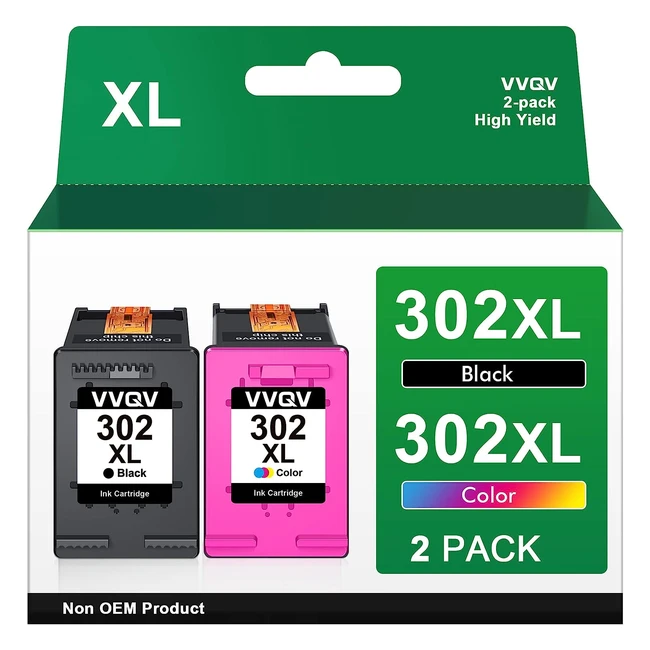 vvqv 302 Druckerpatronen XL Multipack Ersatz für HP 302 Druckerpatronen Schwarz und Farbe für HP Envy 4525 4520 4522 4523 4524 Officejet 3830 3831 3833 Deskjet 3630 3636 3638 1110