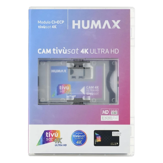 Humax CAM Tivsat 4K Ultra HD - Tarjeta Incluida - Retrocompatible - Serie A TIM 