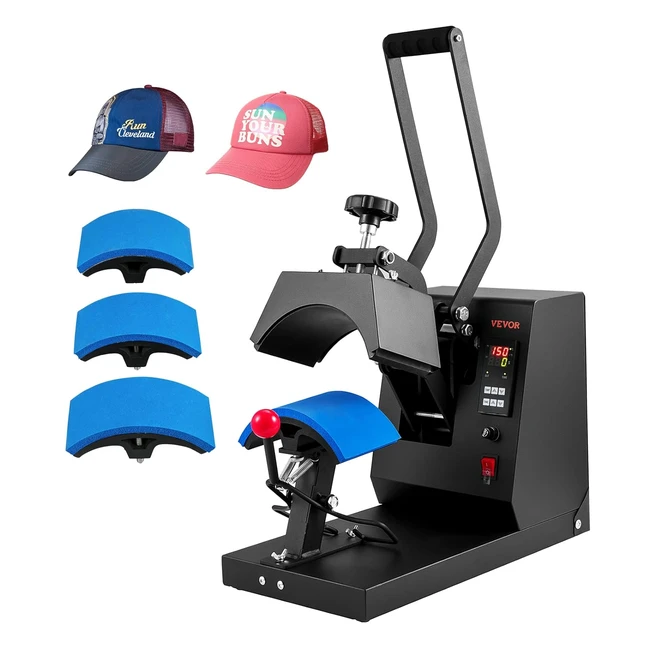 Presse Chaud Vevor 4 en 1 pour Chapeaux 215x10 cm - Machine Sublimation Téflon