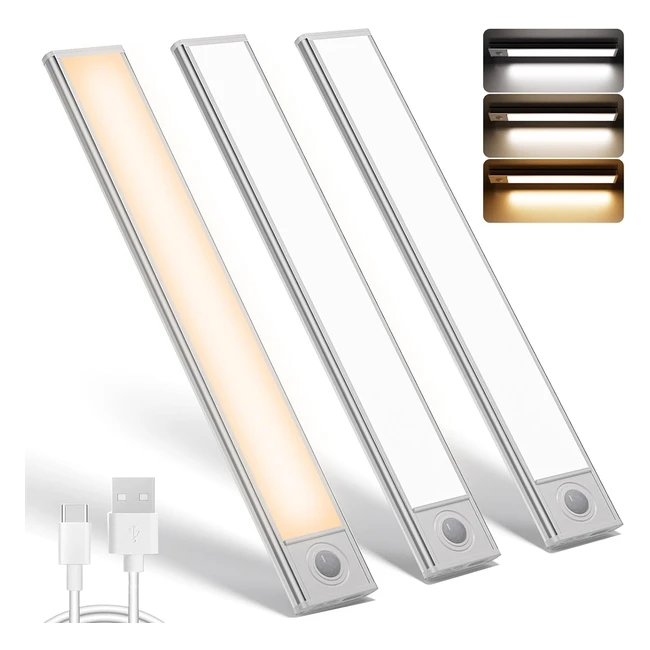 Pumpkins 30cm Under Cabinet Kitchen Lights 3pcs 180 LED Motion Sensor Under Unit