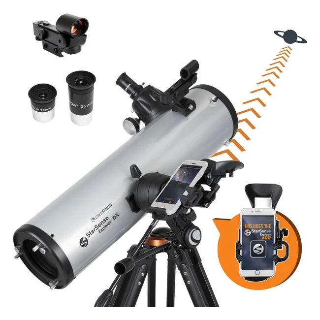 Celestron 22461 StarSense Explore DX 130 Newtonian Reflector Telescope - Smartph
