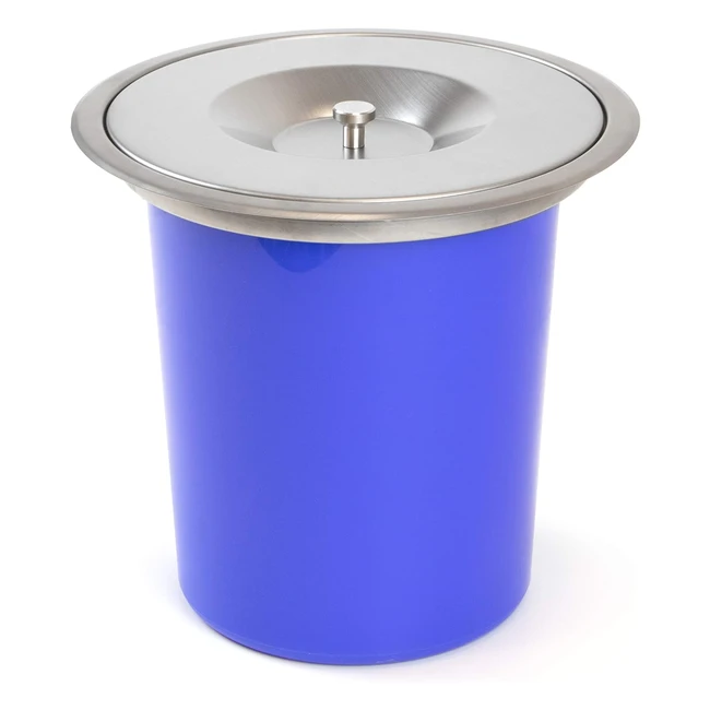 Pattumiera da incasso Emuca 5L in acciaio inox - Pratica estraibile per piano cu