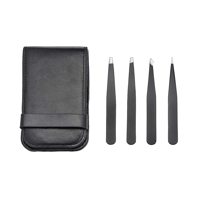 Amazon Basics Augenbrauenpinzetten Edelstahl Schrg- und Spitzpinzetten Haarent