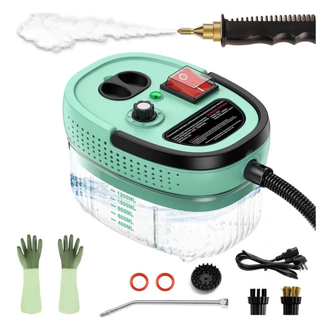 Cayama Steam Cleaner 2500W High Pressure Portable Handheld - Deep Clean Car, Kitchen, Bathroom - 1200ml Tank