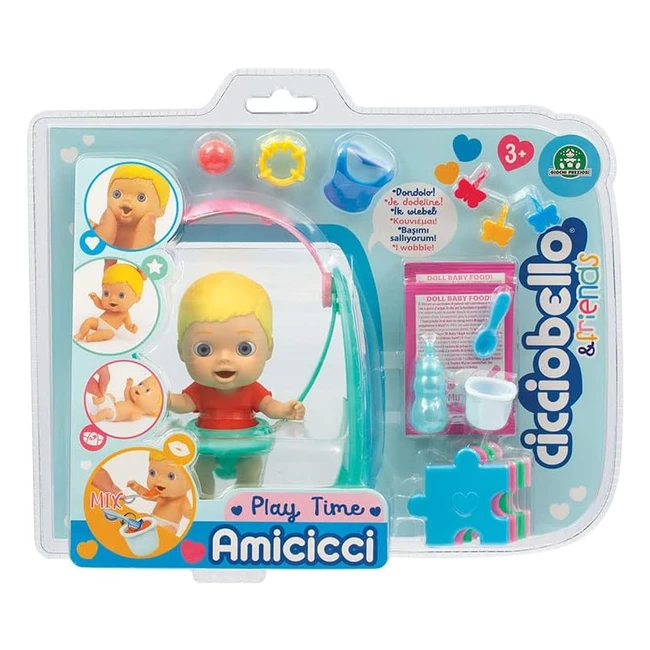 Cicciobello Amicicci Play Time Tenero Bebè Biondo CC000100 - Accessori Inclusi