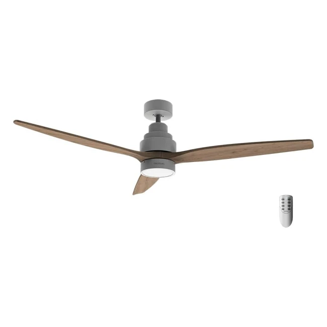 Cecotec Deckenventilator EnergySilence Aero 5300 Whitewood Design 30W D132cm LED-Licht Fernbedienung Timer