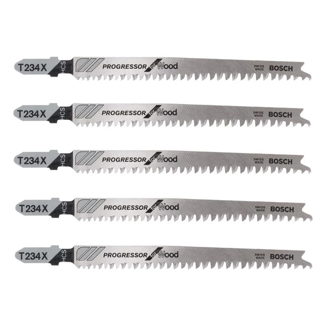 Lame Bosch Professional Progressor per Seghetto Alternativo T 234 X - Tagli Diritti e Puliti