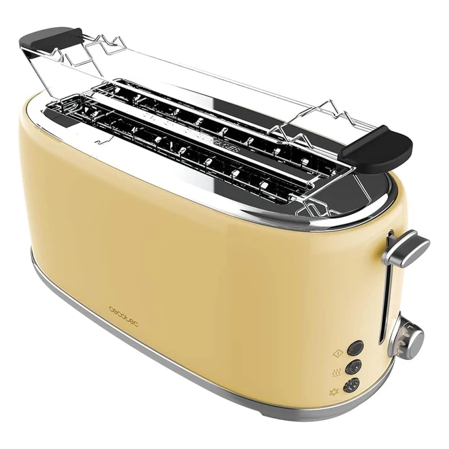 Grille-pain Cecotec ToastTaste 1600 Retro Double Beige 4 Tranches 1630W