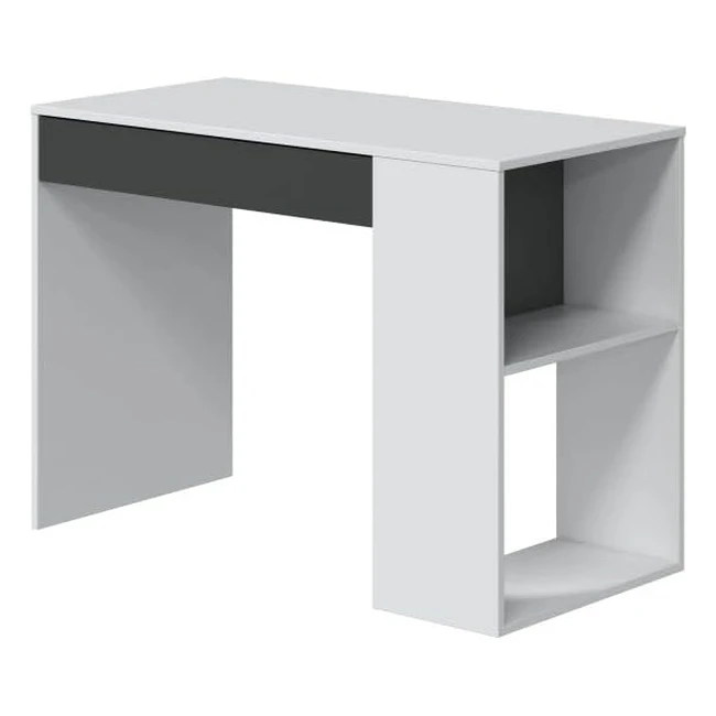 Mesa de Estudio Masster Blanco Artik/Gris Antracita 101x73x50 cm + Cajonera 72x30x10 cm