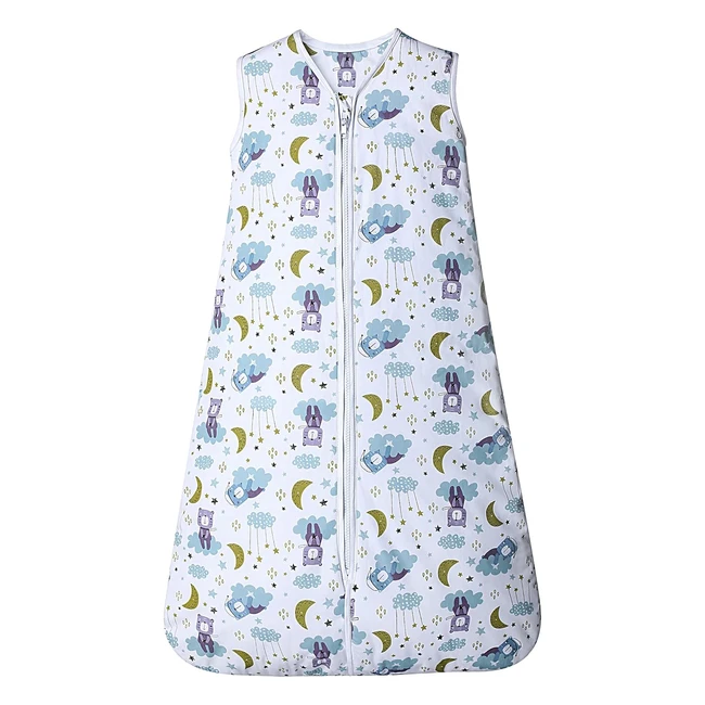 Lictin Baby Sleep Bag 100% Cotton 10 Tog Sleeveless Swaddle Blanket Adjustable Length - Newborn Baby Essentials