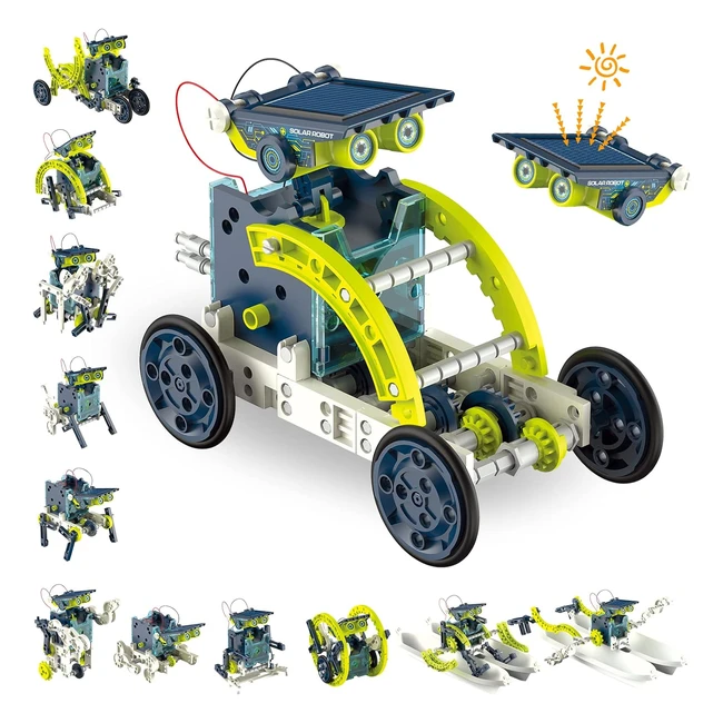 Acelife STEM Solar Robot Toy 12in1 Educational Science Kit DIY Building Toy Construction Engineering Set for Kids Age 8-12
