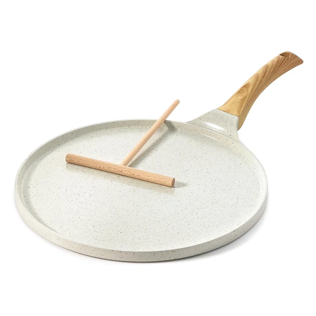 Sensarte Flachpfanne fr Crpes Omeletts Pfannkuchen mit Schweizer Granit-Anti