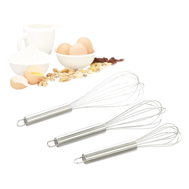 Fruste da cucina in acciaio inox set 3 professionale 8 10 12 pollici Relaxdays