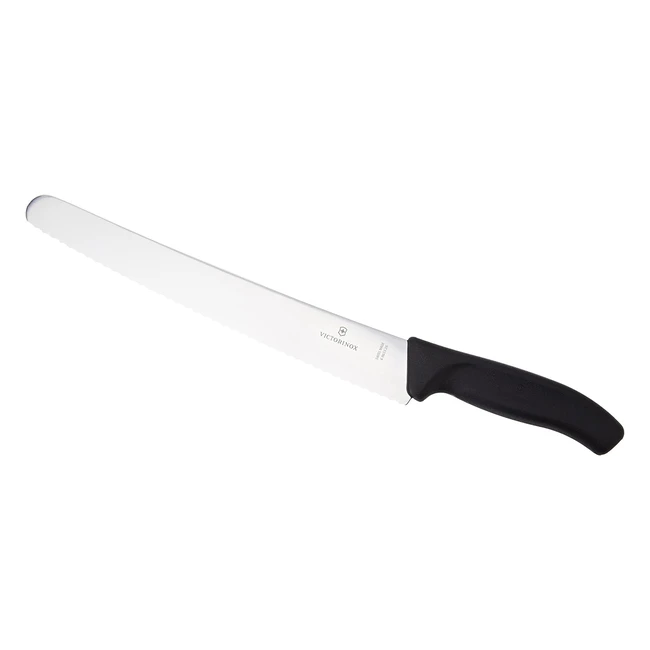 Coltello da Pane Victorinox Swiss Classic - Lama Seghettata Acciaio Inox - Regalo Nero