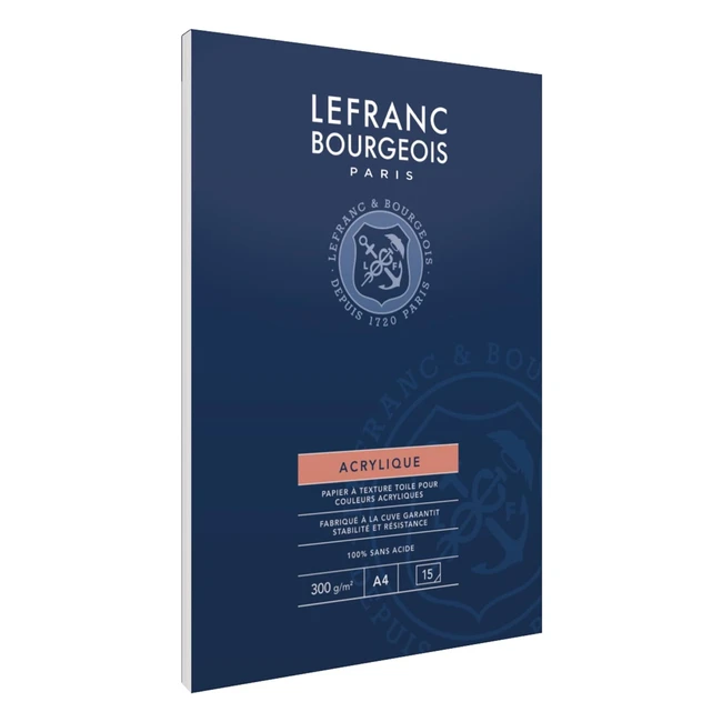 Bloc Papier Acrylique 300g A4 15 Feuilles - Lefranc Bourgeois - Effet Toile - St