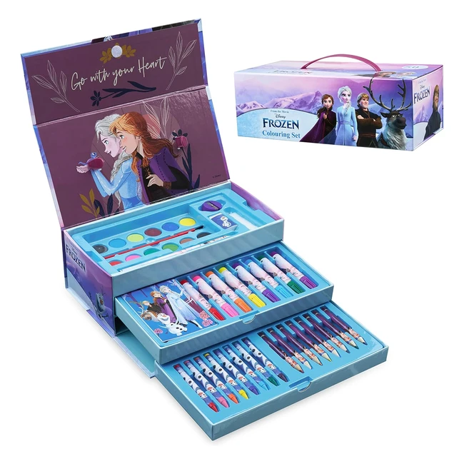 Valigetta Colori Disney Frozen Kit Completo 40 Pzs - Ideale per Bambine