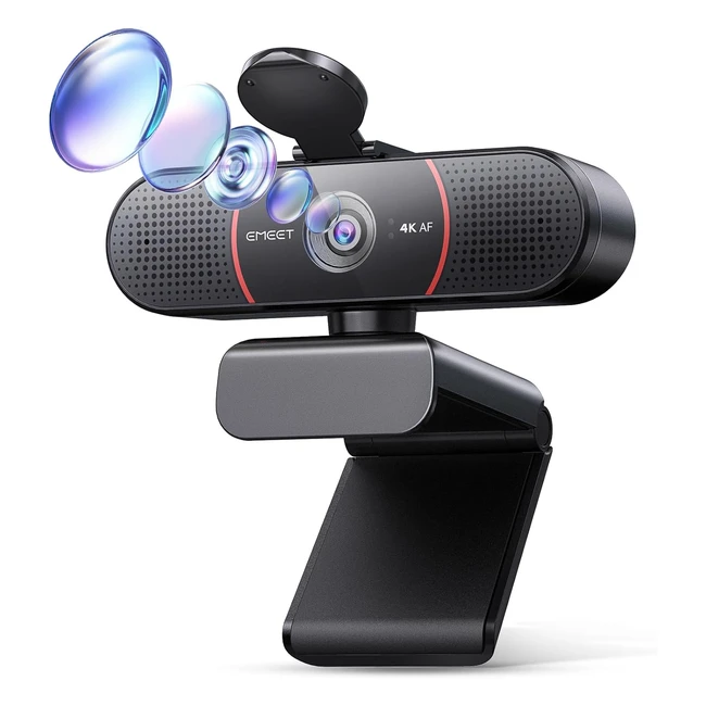 emeet 4k webcam c960 sony sensor tof focus dual ai microphones