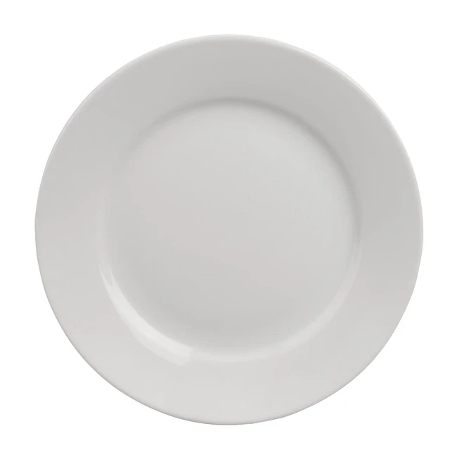 Olympia CC209 Athena Hotelware Wide Rimmed Plate 254mm - Pack of 10 - White